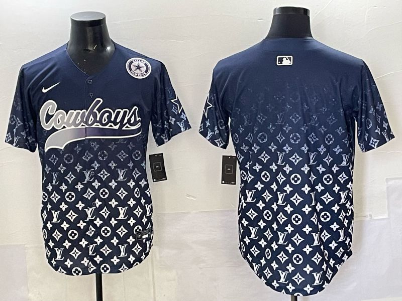 Men 2025 Dallas Cowboys Blank Drak Blue Nike Limited NFL Jersey 04